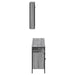 Set mobilier de baie, 3 piese, gri sonoma, lemn prelucrat - WALTI WALTI