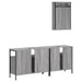Set mobilier de baie, 3 piese, gri sonoma, lemn prelucrat - WALTI WALTI