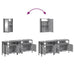 Set mobilier de baie, 3 piese, gri sonoma, lemn prelucrat - WALTI WALTI