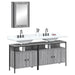 Set mobilier de baie, 3 piese, gri sonoma, lemn prelucrat - WALTI WALTI