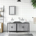 Set mobilier de baie, 3 piese, gri sonoma, lemn prelucrat - WALTI WALTI