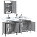 Set mobilier de baie, 3 piese, gri sonoma, lemn prelucrat - WALTI WALTI