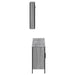 Set mobilier de baie, 3 piese, gri sonoma, lemn prelucrat - WALTI WALTI