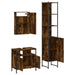 Set mobilier de baie, 3 piese, stejar fumuriu, lemn prelucrat - WALTI WALTI