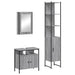 Set mobilier de baie, 3 piese, gri sonoma, lemn prelucrat - WALTI WALTI