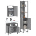 Set mobilier de baie, 3 piese, gri sonoma, lemn prelucrat - WALTI WALTI