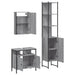Set mobilier de baie, 3 piese, gri sonoma, lemn prelucrat - WALTI WALTI