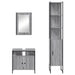 Set mobilier de baie, 3 piese, gri sonoma, lemn prelucrat - WALTI WALTI