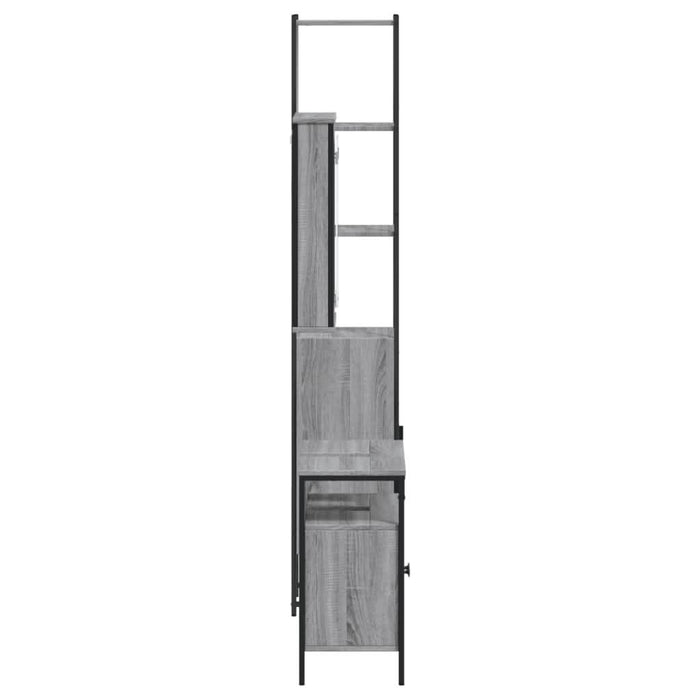 Set mobilier de baie, 3 piese, gri sonoma, lemn prelucrat - WALTI WALTI