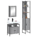 Set mobilier de baie, 3 piese, gri sonoma, lemn prelucrat - WALTI WALTI
