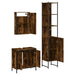 Set mobilier de baie, 3 piese, stejar fumuriu, lemn prelucrat - WALTI WALTI