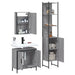 Set mobilier de baie, 3 piese, gri sonoma, lemn prelucrat - WALTI WALTI