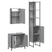 Set mobilier de baie, 3 piese, gri sonoma, lemn prelucrat - WALTI WALTI