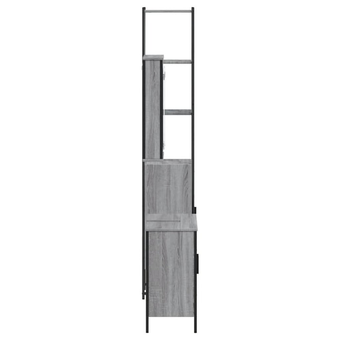 Set mobilier de baie, 3 piese, gri sonoma, lemn prelucrat - WALTI WALTI