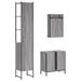 Set mobilier de baie, 3 piese, gri sonoma, lemn prelucrat - WALTI WALTI