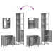 Set mobilier de baie, 3 piese, gri sonoma, lemn prelucrat - WALTI WALTI