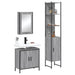Set mobilier de baie, 3 piese, gri sonoma, lemn prelucrat - WALTI WALTI