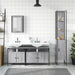 Set mobilier de baie, 4 piese, gri sonoma, lemn prelucrat - WALTI WALTI