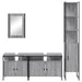 Set mobilier de baie, 4 piese, gri sonoma, lemn prelucrat - WALTI WALTI