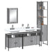 Set mobilier de baie, 4 piese, gri sonoma, lemn prelucrat - WALTI WALTI