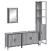 Set mobilier de baie, 4 piese, gri sonoma, lemn prelucrat - WALTI WALTI