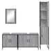 Set mobilier de baie, 4 piese, gri sonoma, lemn prelucrat - WALTI WALTI