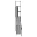 Set mobilier de baie, 4 piese, gri sonoma, lemn prelucrat - WALTI WALTI