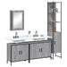 Set mobilier de baie, 4 piese, gri sonoma, lemn prelucrat - WALTI WALTI
