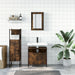 Set mobilier de baie, 3 piese, stejar fumuriu, lemn prelucrat - WALTI WALTI