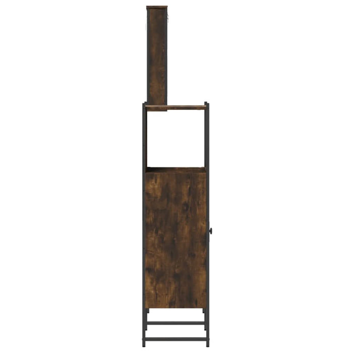 Set mobilier de baie, 3 piese, stejar fumuriu, lemn prelucrat - WALTI WALTI