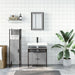 Set mobilier de baie, 3 piese, gri sonoma, lemn prelucrat - WALTI WALTI