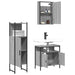Set mobilier de baie, 3 piese, gri sonoma, lemn prelucrat - WALTI WALTI