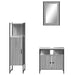 Set mobilier de baie, 3 piese, gri sonoma, lemn prelucrat - WALTI WALTI