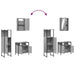 Set mobilier de baie, 3 piese, gri sonoma, lemn prelucrat - WALTI WALTI