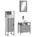 Set mobilier de baie, 3 piese, gri sonoma, lemn prelucrat - WALTI WALTI
