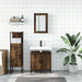 Set mobilier de baie, 3 piese, stejar fumuriu, lemn prelucrat - WALTI WALTI