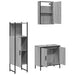 Set mobilier de baie, 3 piese, gri sonoma, lemn prelucrat - WALTI WALTI