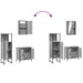Set mobilier de baie, 3 piese, gri sonoma, lemn prelucrat - WALTI WALTI