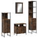 Set mobilier de baie, 4 piese, stejar fumuriu, lemn prelucrat - WALTI WALTI