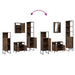 Set mobilier de baie, 4 piese, stejar fumuriu, lemn prelucrat - WALTI WALTI