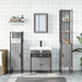Set mobilier de baie, 4 piese, gri sonoma, lemn prelucrat - WALTI WALTI