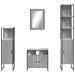 Set mobilier de baie, 4 piese, gri sonoma, lemn prelucrat - WALTI WALTI