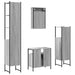 Set mobilier de baie, 4 piese, gri sonoma, lemn prelucrat - WALTI WALTI