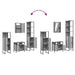 Set mobilier de baie, 4 piese, gri sonoma, lemn prelucrat - WALTI WALTI