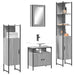 Set mobilier de baie, 4 piese, gri sonoma, lemn prelucrat - WALTI WALTI