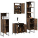 Set mobilier de baie, 4 piese, stejar fumuriu, lemn prelucrat - WALTI WALTI
