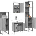 Set mobilier de baie, 4 piese, gri sonoma, lemn prelucrat - WALTI WALTI
