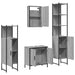 Set mobilier de baie, 4 piese, gri sonoma, lemn prelucrat - WALTI WALTI