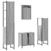 Set mobilier de baie, 4 piese, gri sonoma, lemn prelucrat - WALTI WALTI