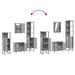 Set mobilier de baie, 4 piese, gri sonoma, lemn prelucrat - WALTI WALTI